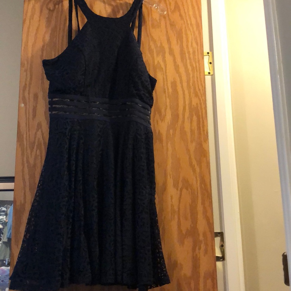 Navy Ribbed Dress